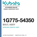 Genuine Kubota bolt, assy, part number 1G775-54350 — Alpine Equipment