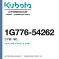 Genuine Kubota spring, part number 1G776-54262 — Alpine Equipment