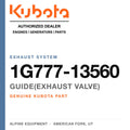 Genuine Kubota guide(exhaust valve), part number 1G777-13560 — Alpine Equipment