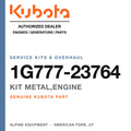 Genuine Kubota kit metal,engine, part number 1G777-23764 — Alpine Equipment