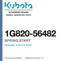 Genuine Kubota spring,start, part number 1G820-56482 — Alpine Equipment
