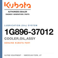 Genuine Kubota cooler,oil,assy, part number 1G896-37012 — Alpine Equipment