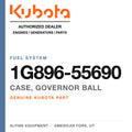 Genuine Kubota case, governor ball, part number 1G896-55690 — Alpine Equipment