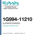 Genuine Kubota element(inner), part number 1G994-11210 — Alpine Equipment