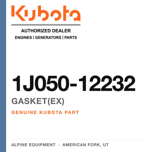 Genuine Kubota gasket(ex), part number 1J050-12232 — Alpine Equipment