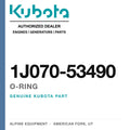 Genuine Kubota o-ring, part number 1J070-53490 — Alpine Equipment