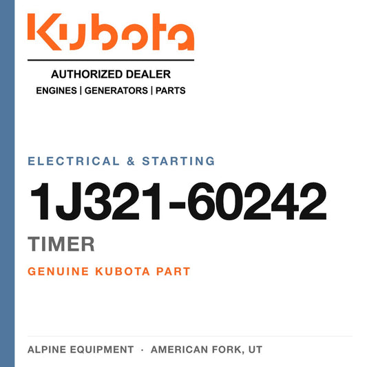 Genuine Kubota timer, part number 1J321-60242 — Alpine Equipment