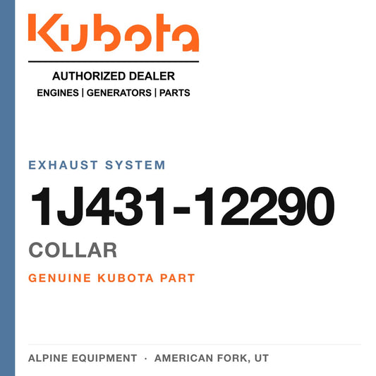 Genuine Kubota collar, part number 1J431-12290 — Alpine Equipment