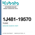 Genuine Kubota tube, part number 1J481-19570 — Alpine Equipment