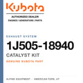 Genuine Kubota catalyst kit, part number 1J505-18940 — Alpine Equipment