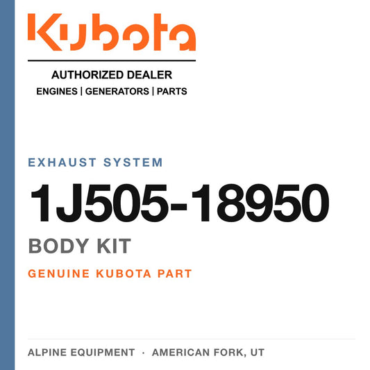 Genuine Kubota body kit, part number 1J505-18950 — Alpine Equipment