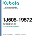 Genuine Kubota tube(def, r), part number 1J508-19572 — Alpine Equipment