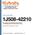 Genuine Kubota tube(corrugate), part number 1J508-42210 — Alpine Equipment