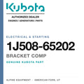 Genuine Kubota bracket comp, part number 1J508-65202 — Alpine Equipment
