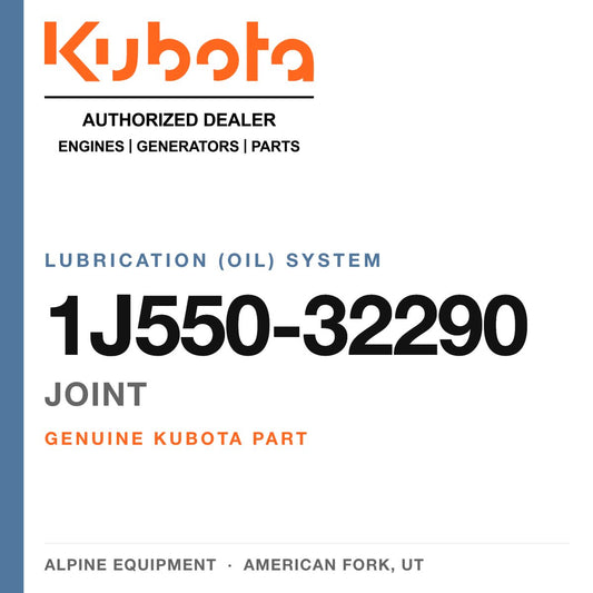 Genuine Kubota joint, part number 1J550-32290 — Alpine Equipment