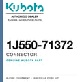 Genuine Kubota connector, part number 1J550-71372 — Alpine Equipment