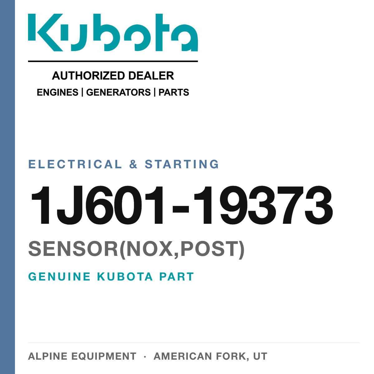 Genuine Kubota sensor(nox,post), part number 1J601-19373 — Alpine Equipment