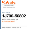 Genuine Kubota assy, housing i/p, part number 1J700-50802 — Alpine Equipment