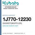 Genuine Kubota gasket(muffler), part number 1J770-12230 — Alpine Equipment