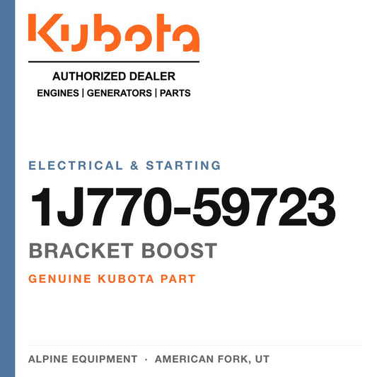 Genuine Kubota bracket boost, part number 1J770-59723 — Alpine Equipment