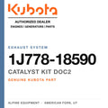 Genuine Kubota catalyst kit DOC2, part number 1J778-18590 — Alpine Equipment