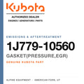 Genuine Kubota gasket(pressure,egr), part number 1J779-10560 — Alpine Equipment