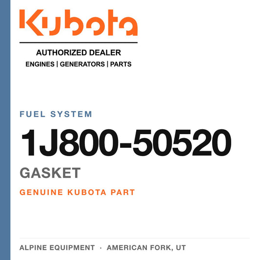Genuine Kubota gasket, part number 1J800-50520 — Alpine Equipment