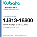 Genuine Kubota bracket(v band,dpf), part number 1J813-18800 — Alpine Equipment