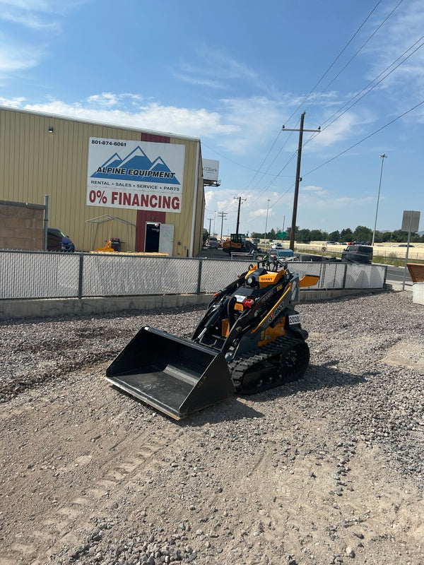 Compact track loader rental, heavy equipment with 2300 lb capacity for pushing power and earthmoving