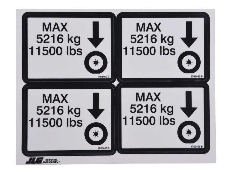 2902350 | KIT, DECAL MAX TIRE LOAD 600A