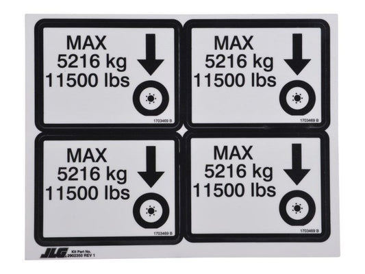 2902350 | KIT, DECAL MAX TIRE LOAD 600A