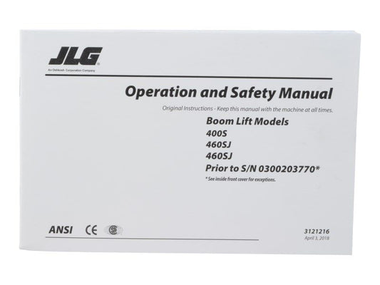 3121216 | MANUAL, 400S GLOBAL OPERATORS