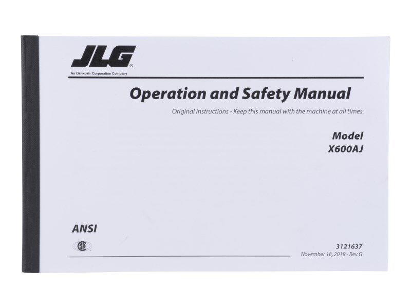3121637 | MNL, X600AJ OPER/SAFETY