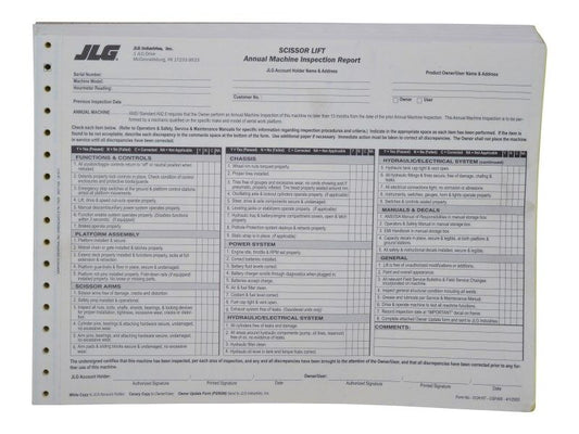 3124167 | ANNUAL MACH. INSPECT. SCISSOR