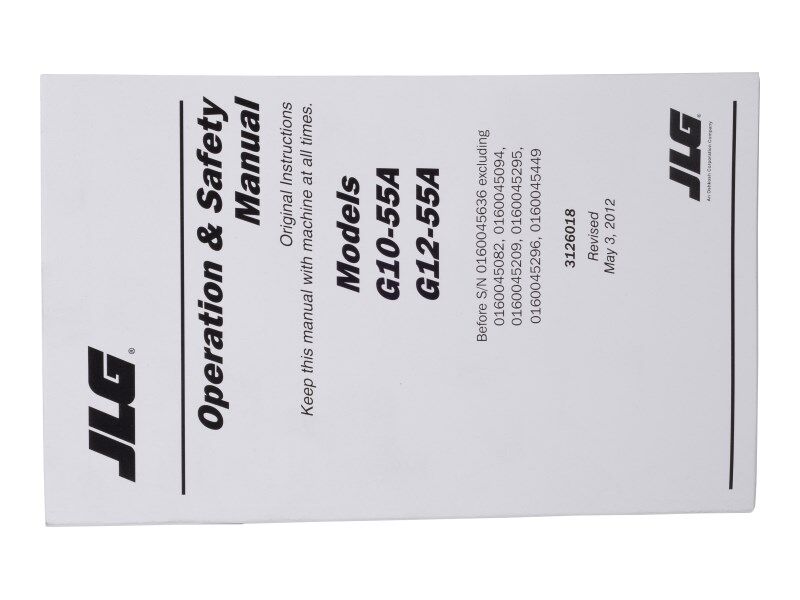 3126018 | MANUAL, G10/12-55A OPERATOR