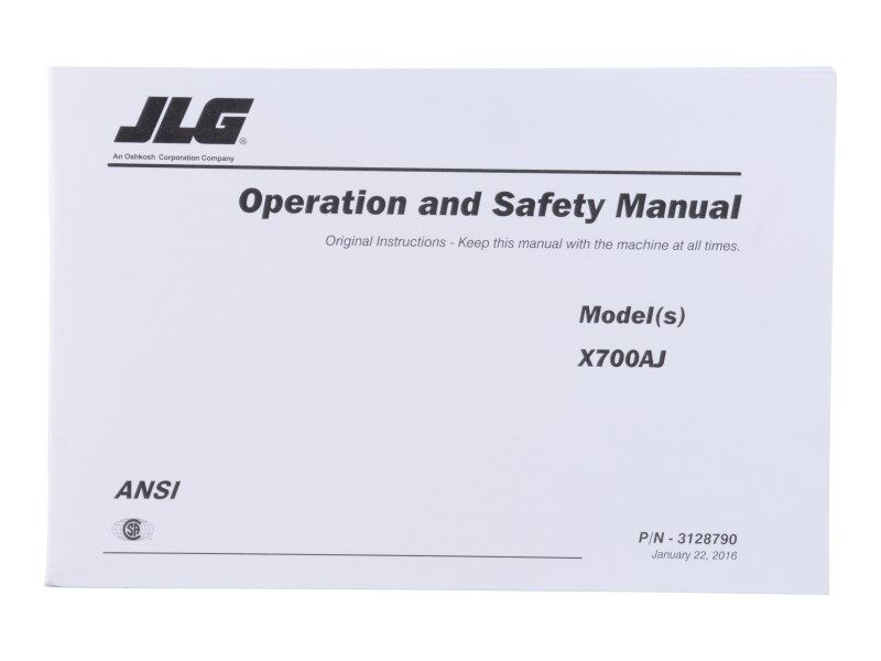 3128790 | MANUAL, X700AJ ANSI OPERATOR