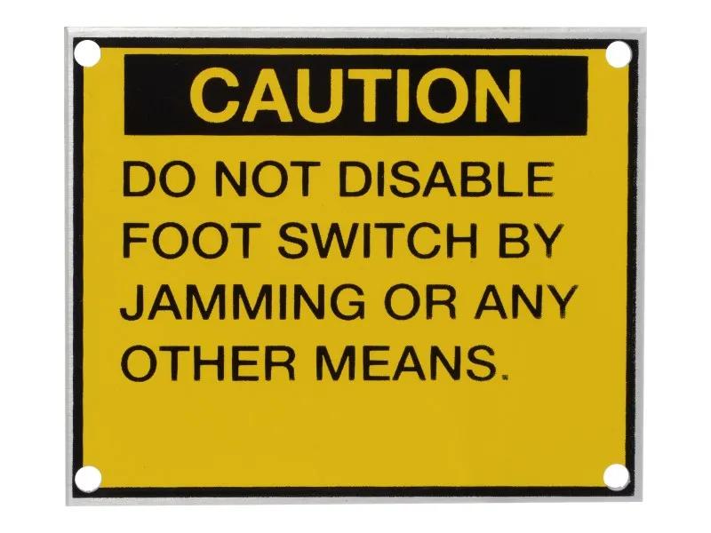 3250453 | NAMEPLATE, FOOT SWITCH