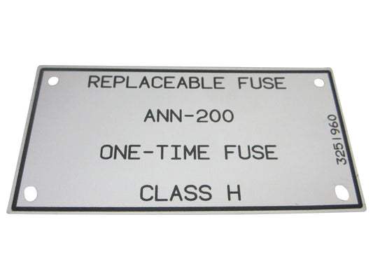 3251960 | NAMEPLATE, REPLACEABLE FUSE