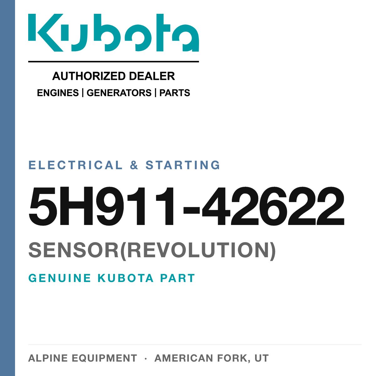 Genuine Kubota sensor(revolution), part number 5H911-42622 — Alpine Equipment