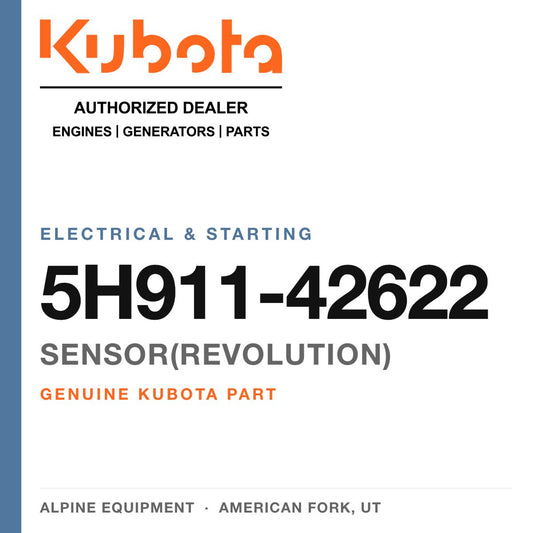Genuine Kubota sensor(revolution), part number 5H911-42622 — Alpine Equipment