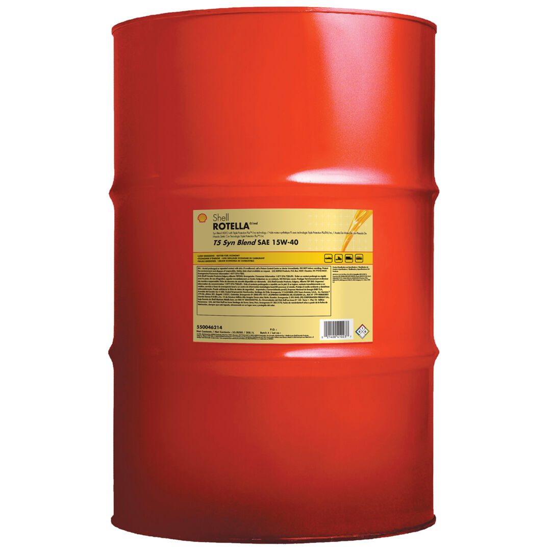 70013274 | Shell Rotella T5 15W-40, 55 Gallon Drum