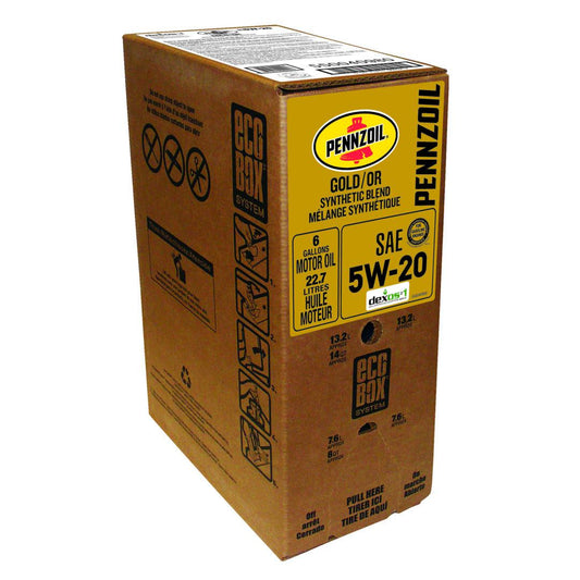 70013534 | Pennzoil Gold 5W-20, 6 Gallon/24 Quart EcoBox