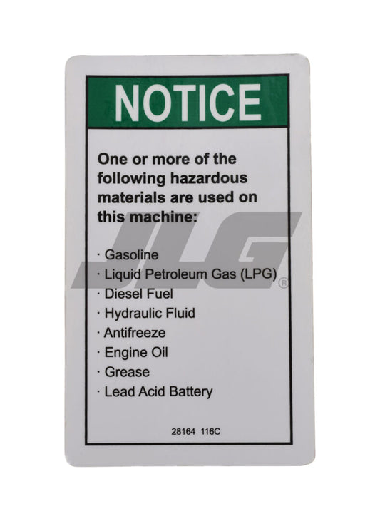 70040468 | NOTICE HAZARDOUS MAT'LS