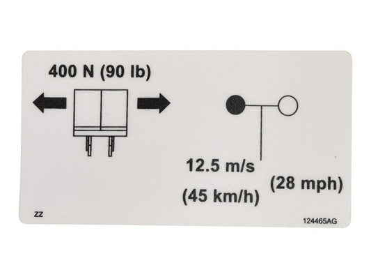 70040630 | Outdoor Side Force Label decal for various Skyjack Machines