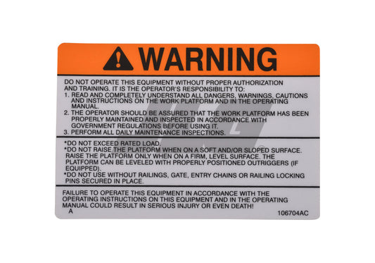 70040650 | DECAL, WARNING