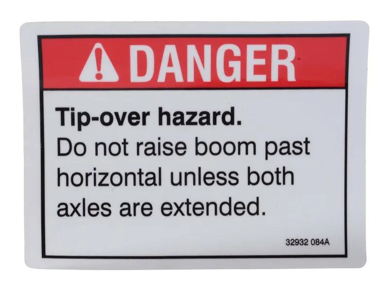 70040697 | DECAL DANGER TIPOVER AXLES