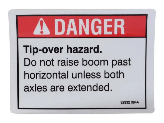 70040697 | DECAL DANGER TIPOVER AXLES