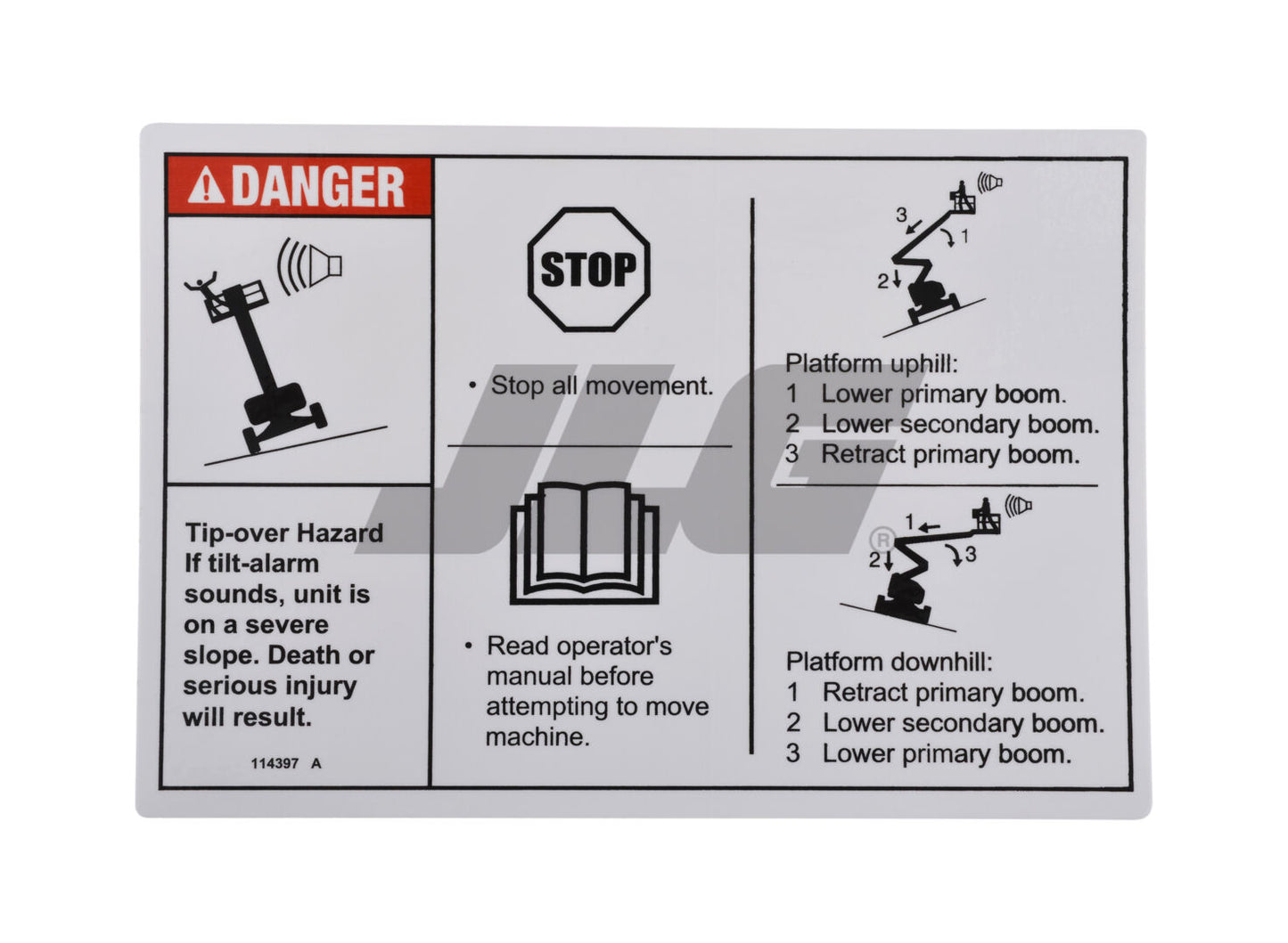 70040762 | DANGER,TILT ALARM
