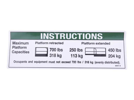 70040781 | INST-MAX CAP 700LBS