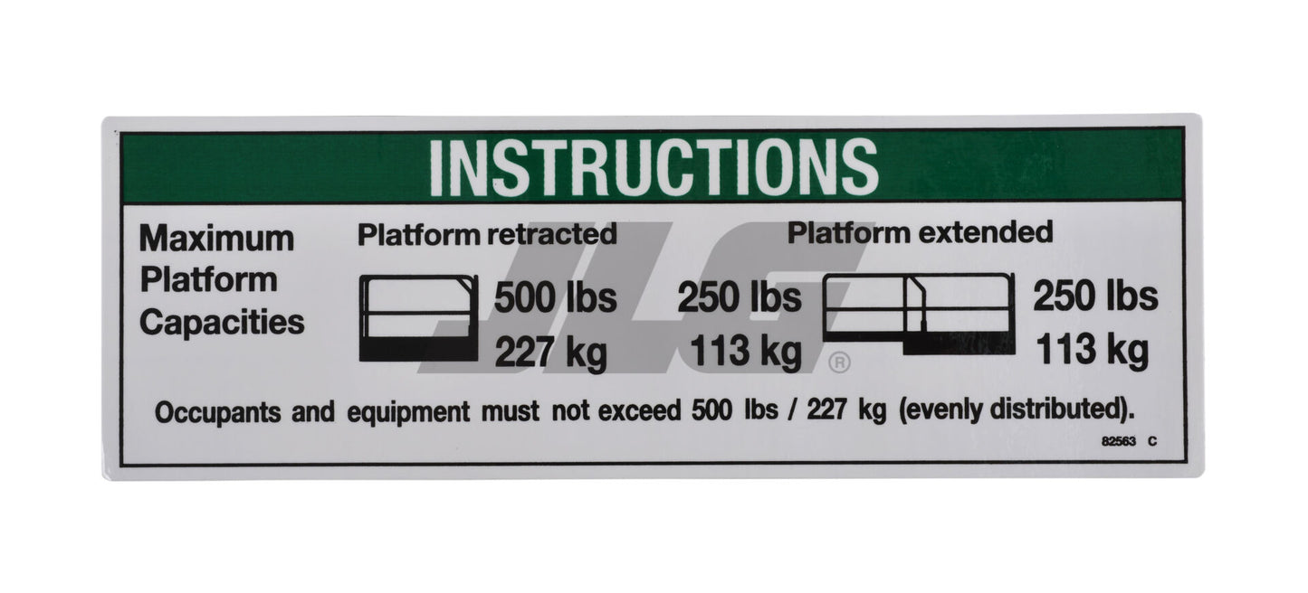 70040786 | INSTRUCT-MAX CAP 500LBS
